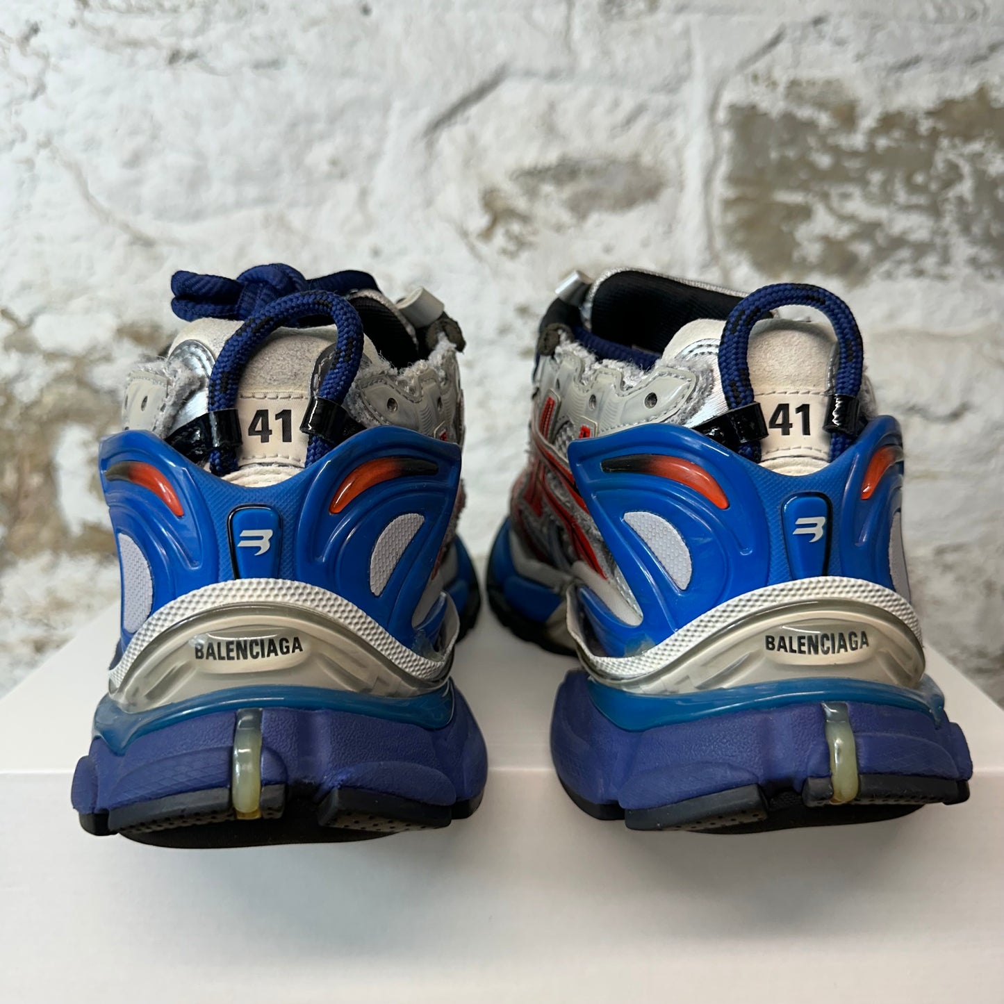 Balenciaga Runner Red Blue Grey Sneaker Sz 8 (41)