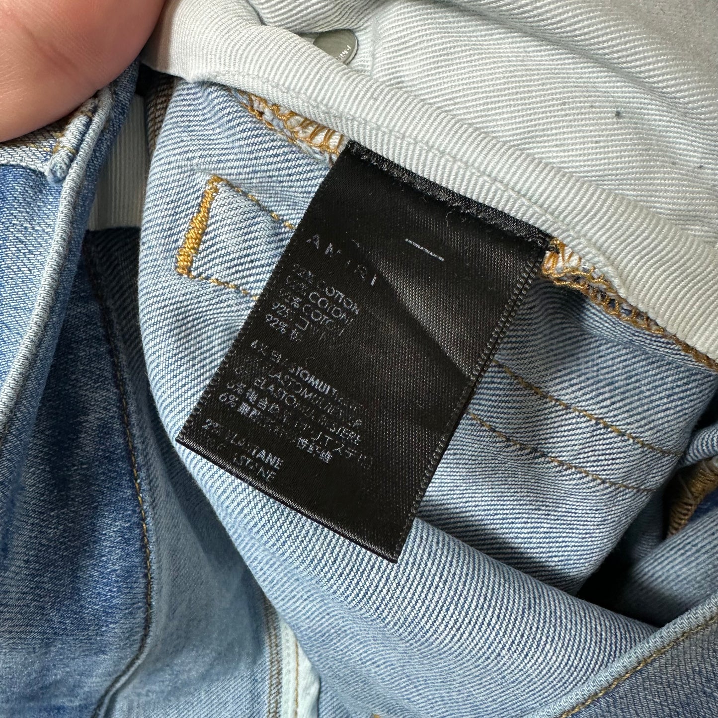 Amiri Plain Lightwash Blue Denim Jeans Sz 31