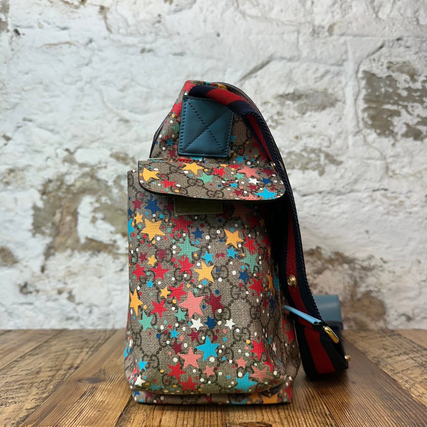 Gucci GG Supreme Stars Diaper Bag