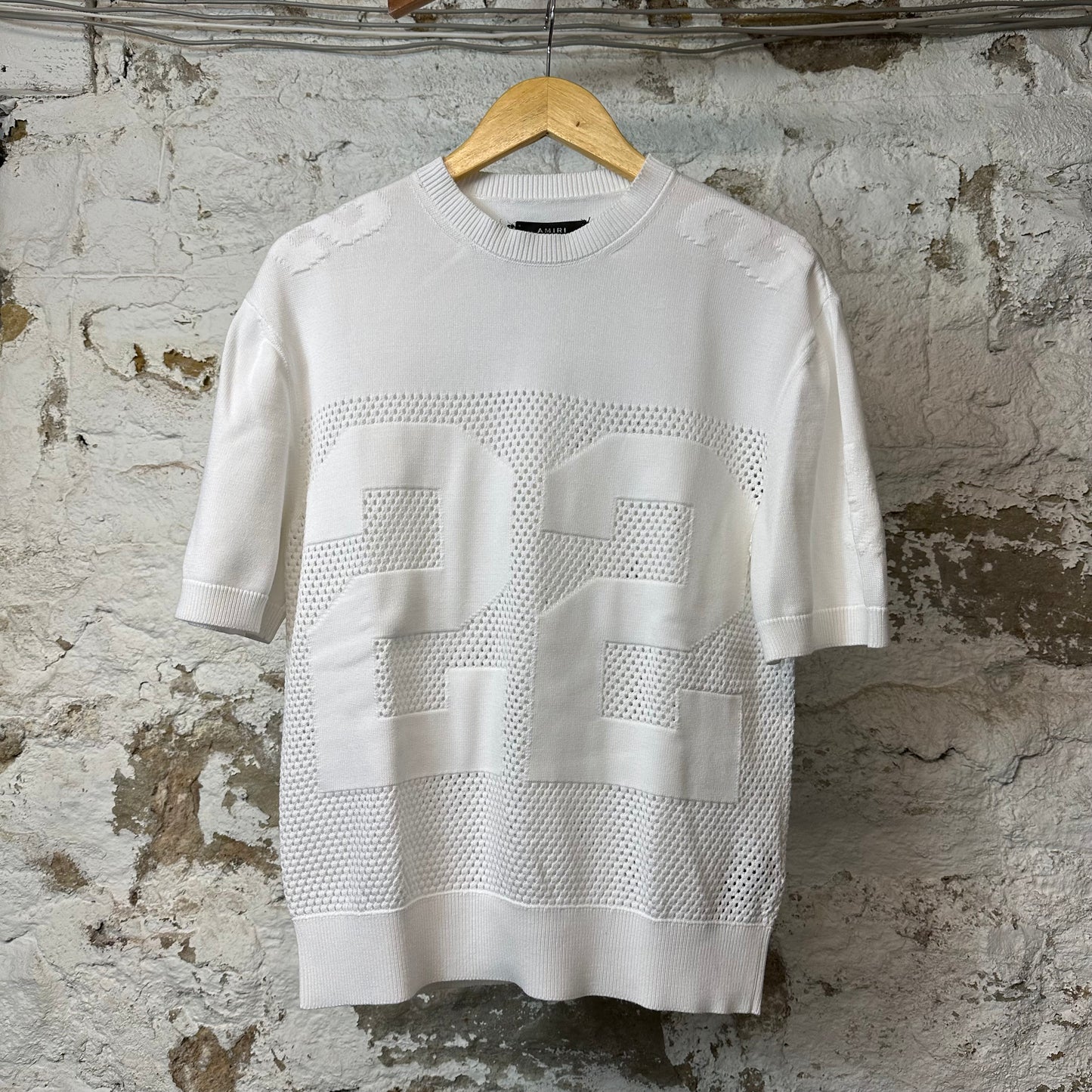 Amiri 22 Knitted Jersey T-shirt White Sz XS