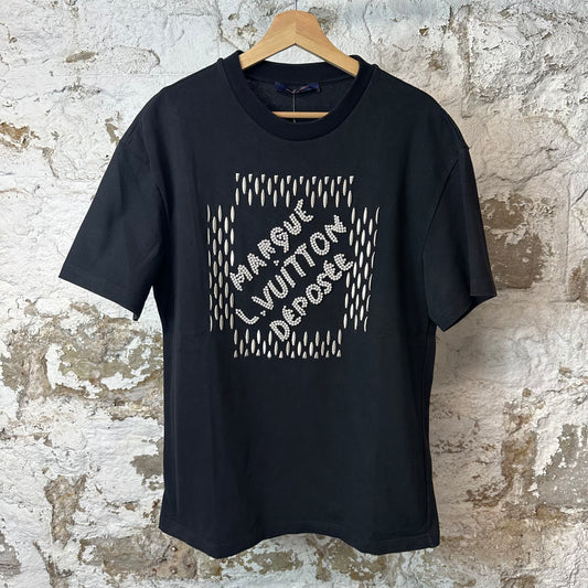 Louis Vuitton Marque Beaded T-shirt Black Sz L