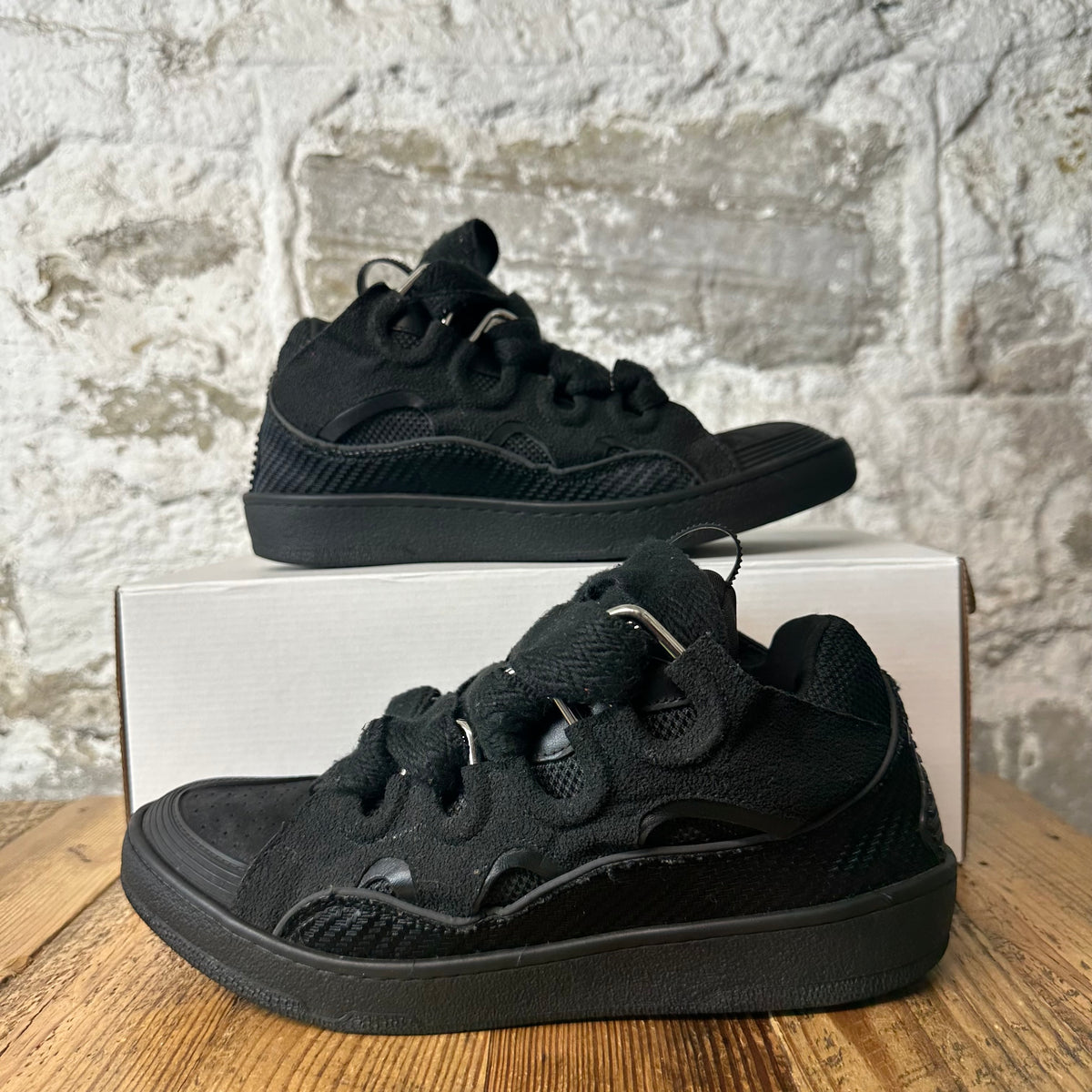 Lanvin Curb Triple Black Sneaker Sz 8 (41)