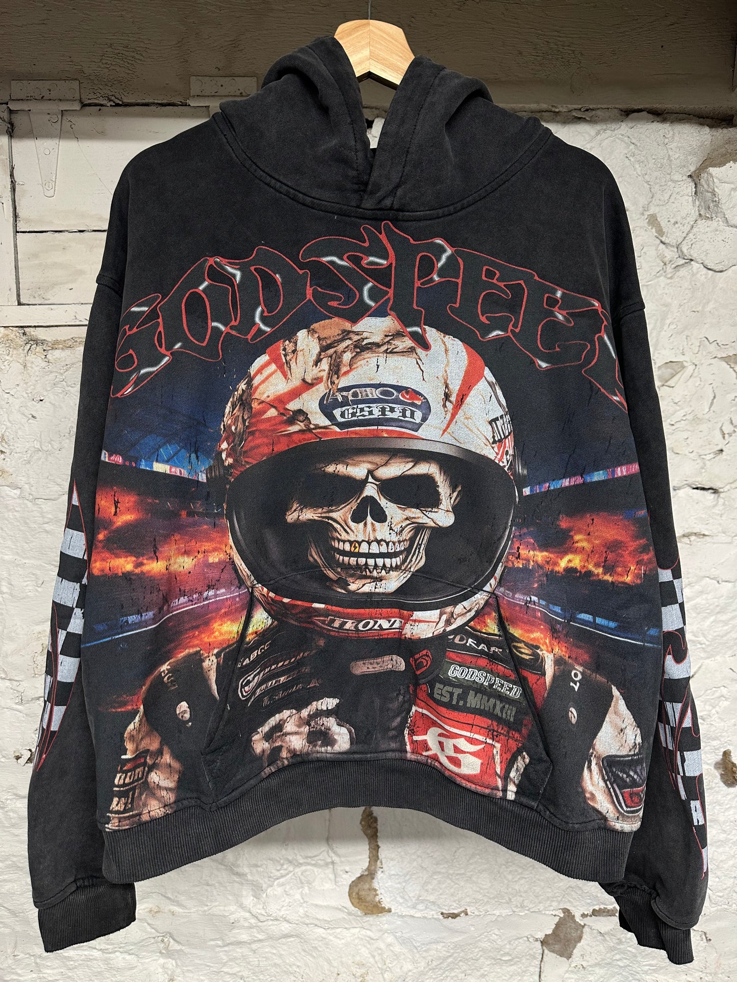 Godspeed Racer Hoodie Grey Sz S