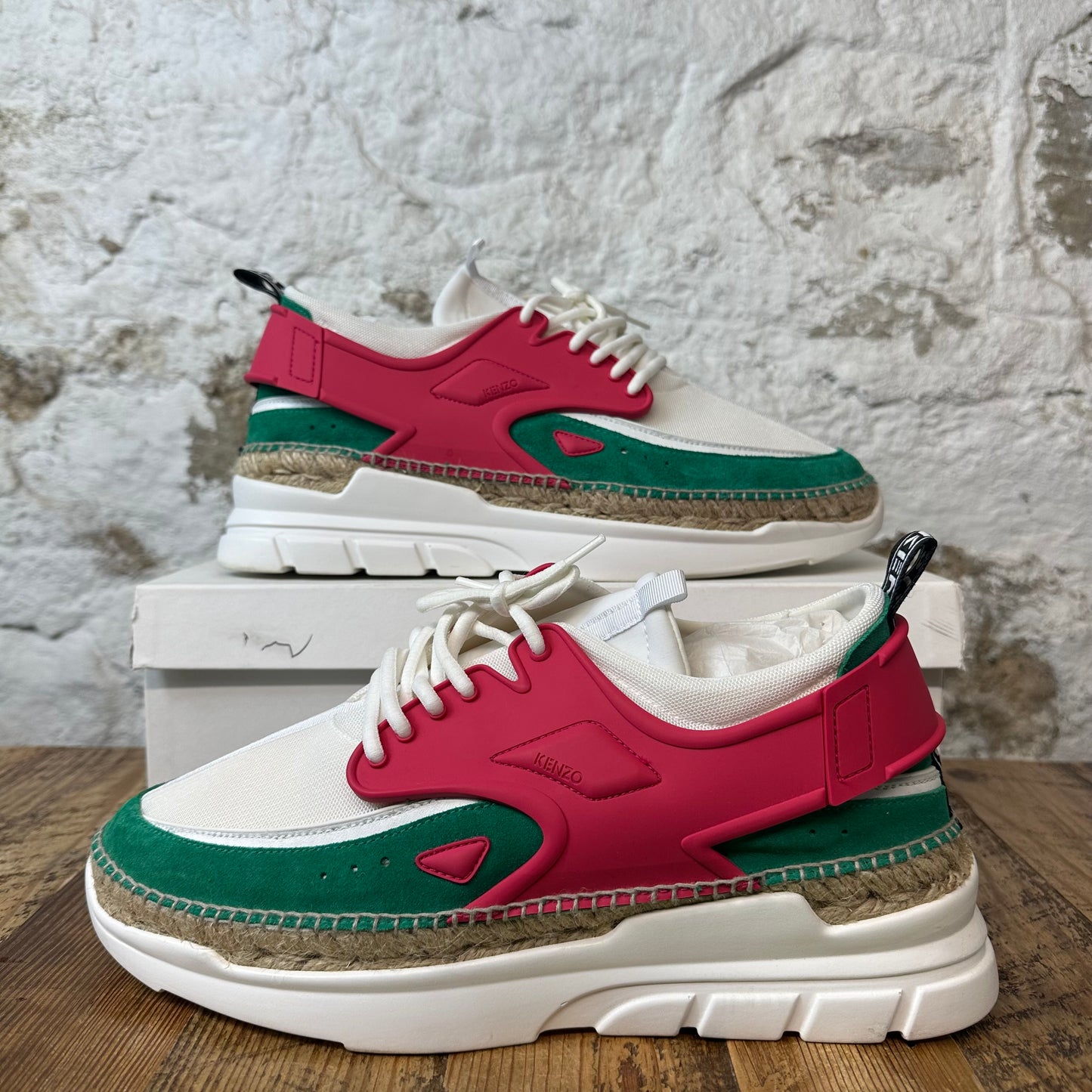 Kenzo K-Lastic Multicolor White Sneaker Sz 12 (45)