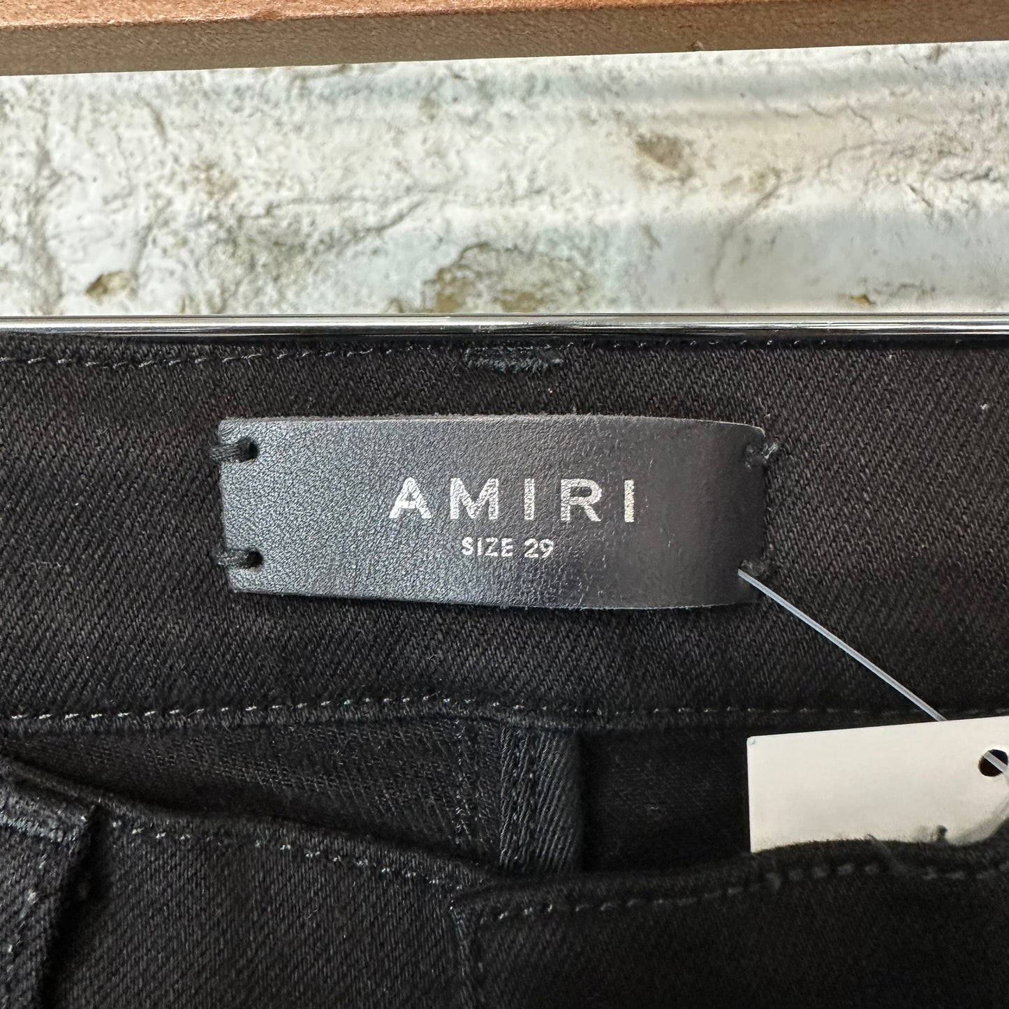 Amiri Plain Black Denim Jeans Sz 29