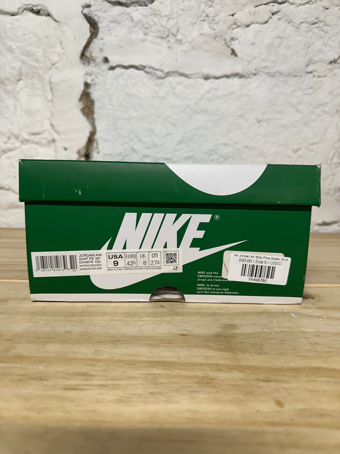 Air Jordan Air Ship Pine Green Sz 9