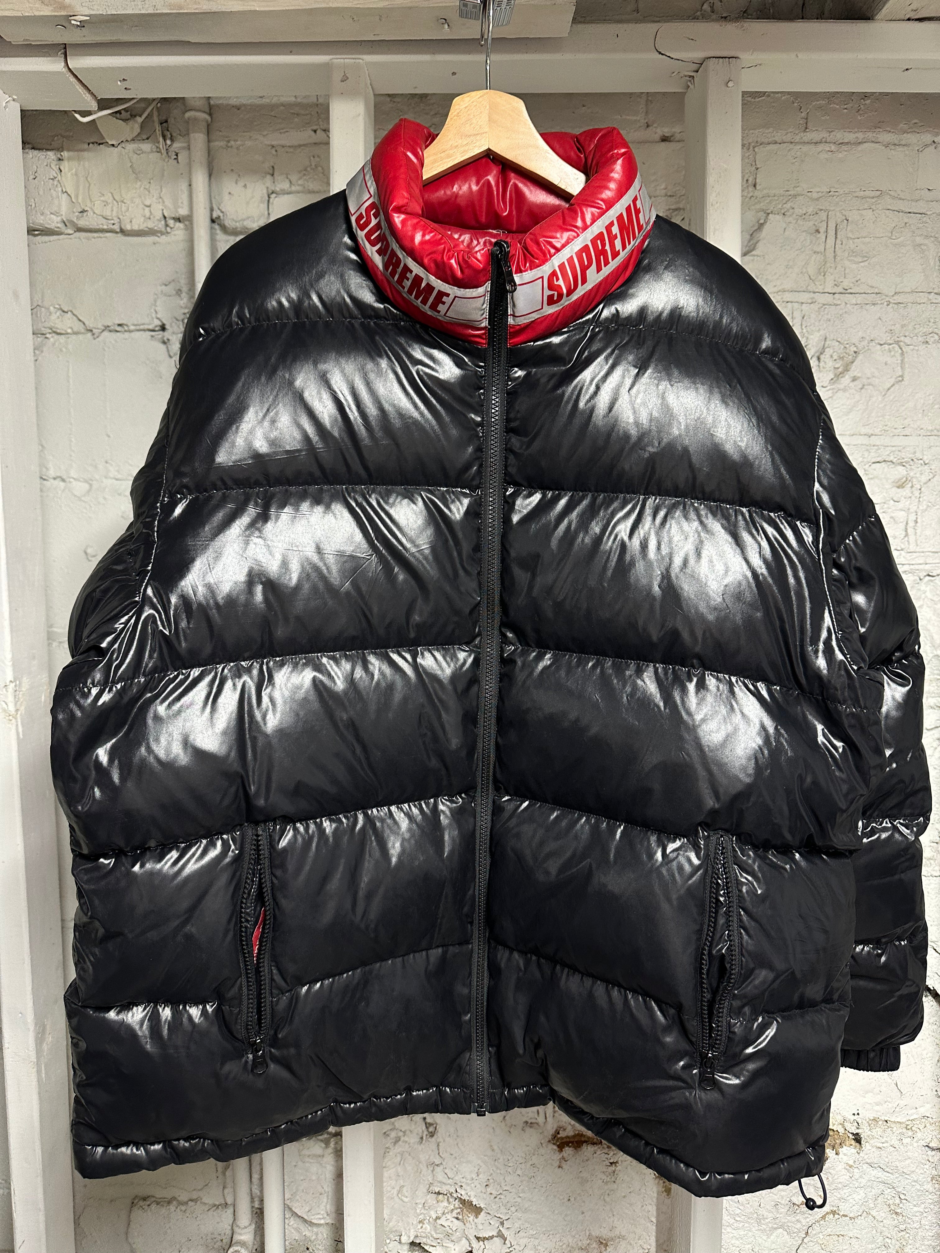 Supreme Reversible Neck Logo Puffer Jacket Sz XL