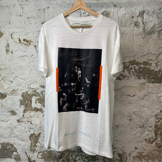 Off-White Orange Caravaggio T-shirt White Sz L