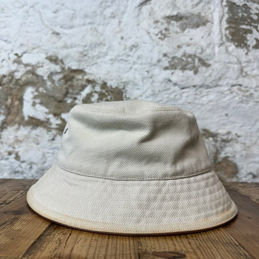 Burberry Horseferry House Cream Bucket Hat Sz L