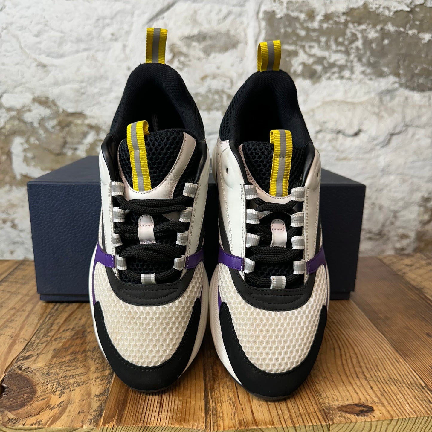 Dior B22 White Black Purple Sneaker Sz 6 (38)