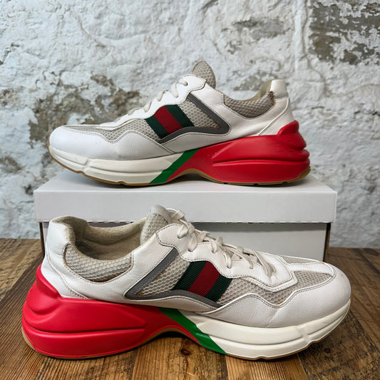 Gucci Rython White Red Sneaker Sz 12 No Box