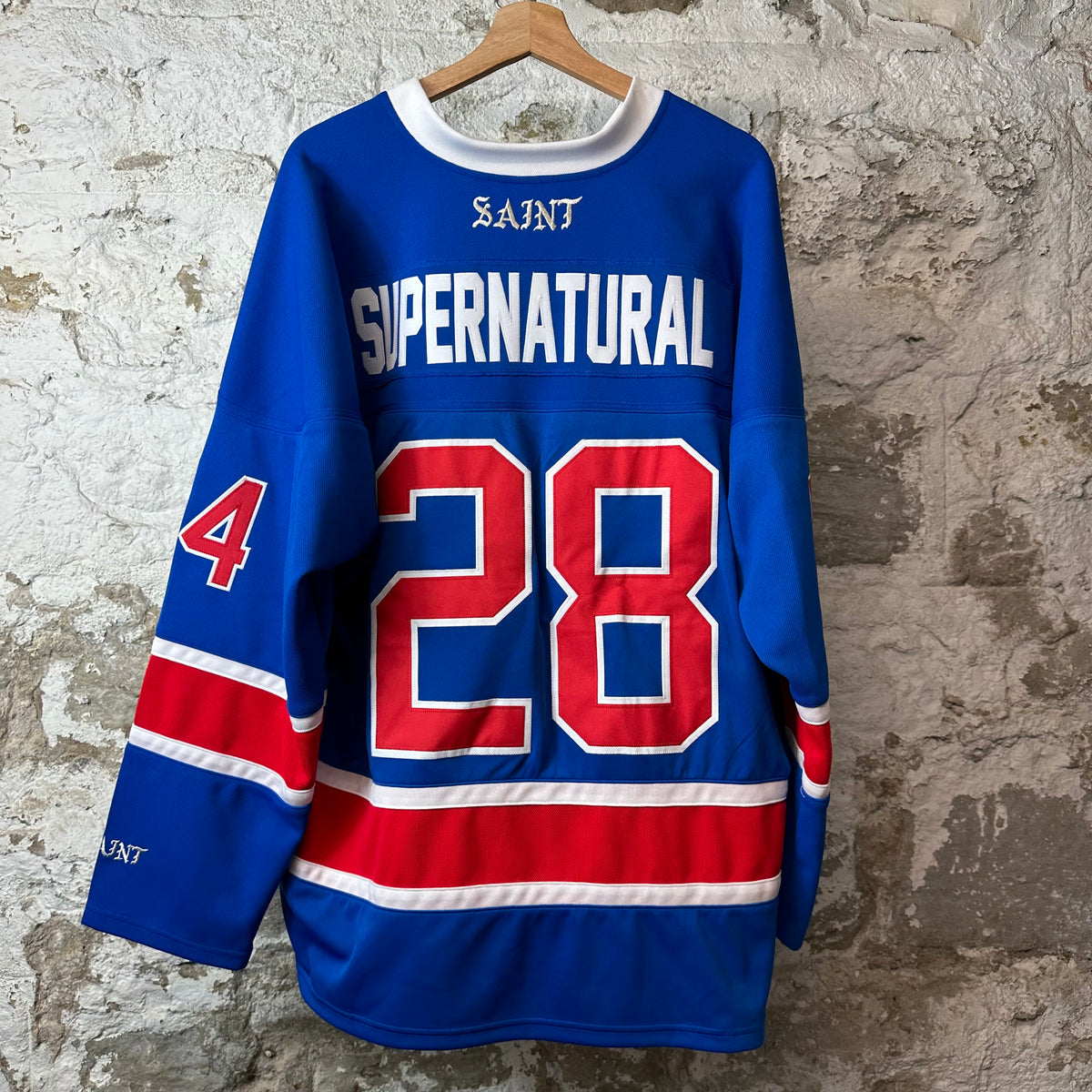 Saint Michael Supernatural Blue Hockey Jersey Sz O/S