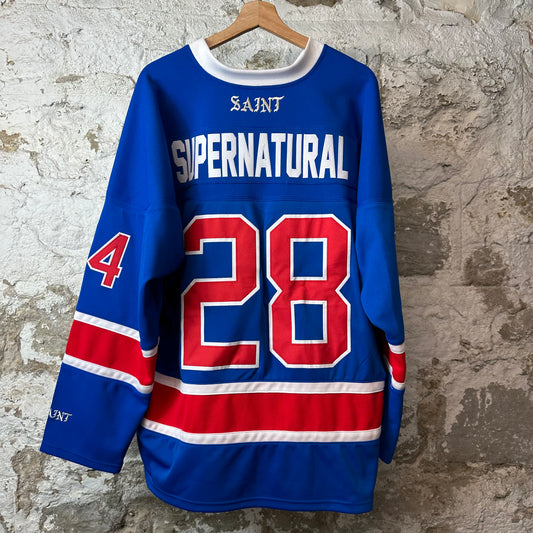 Saint Michael Supernatural Blue Hockey Jersey Sz O/S