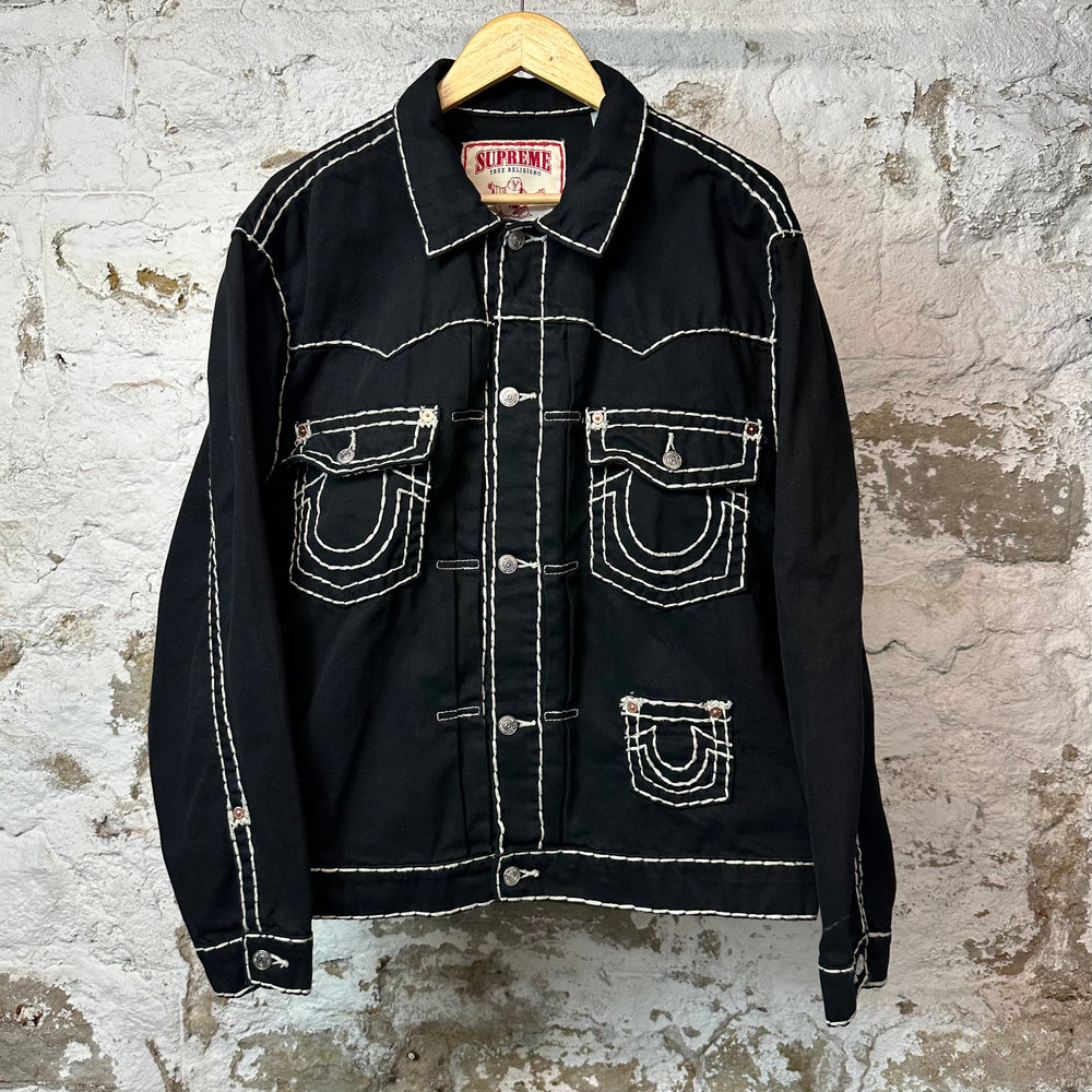 Supreme True Religion Denim Jacket Black Sz XL