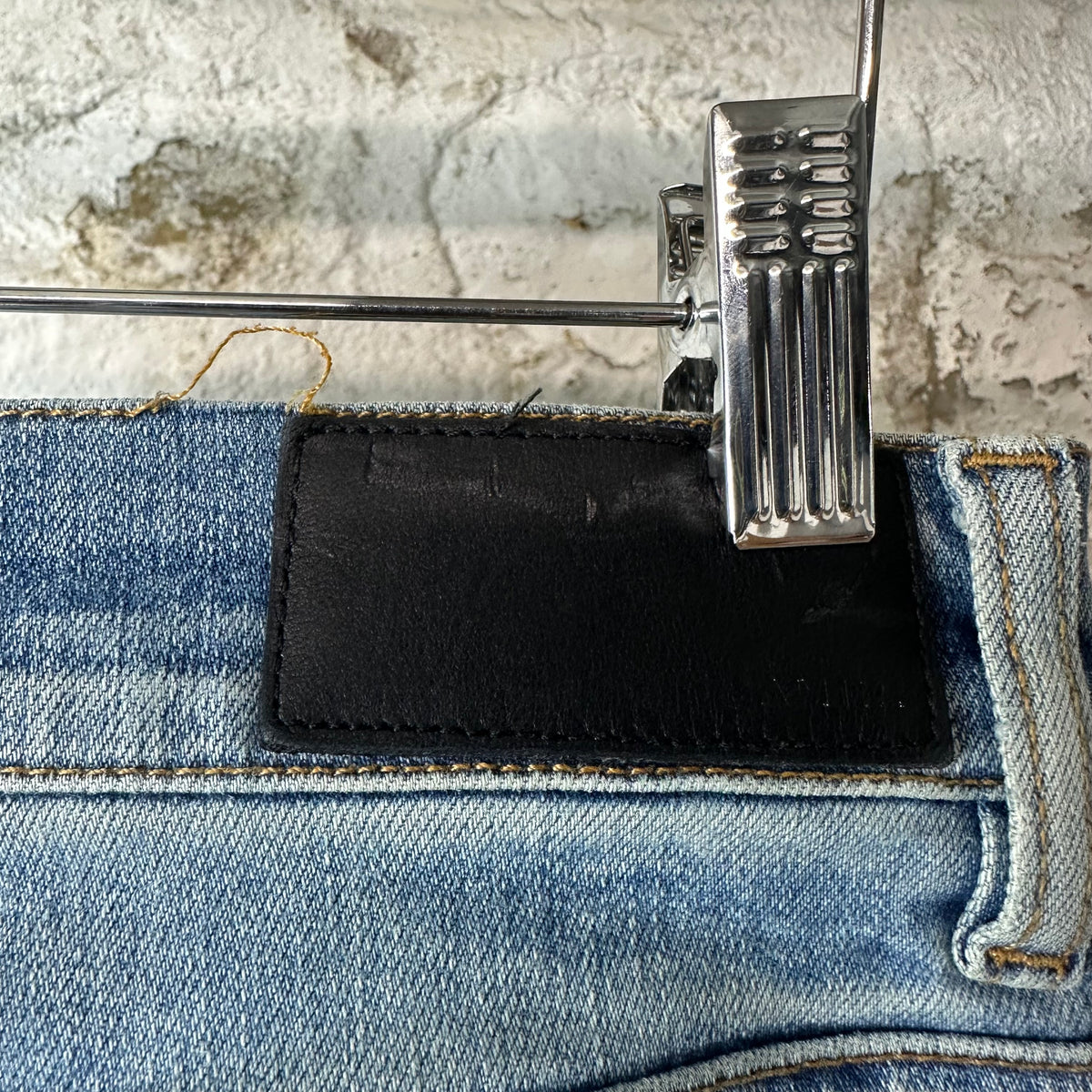 Amiri MX2 Brown Paisley Blue Denim Jeans Sz 30