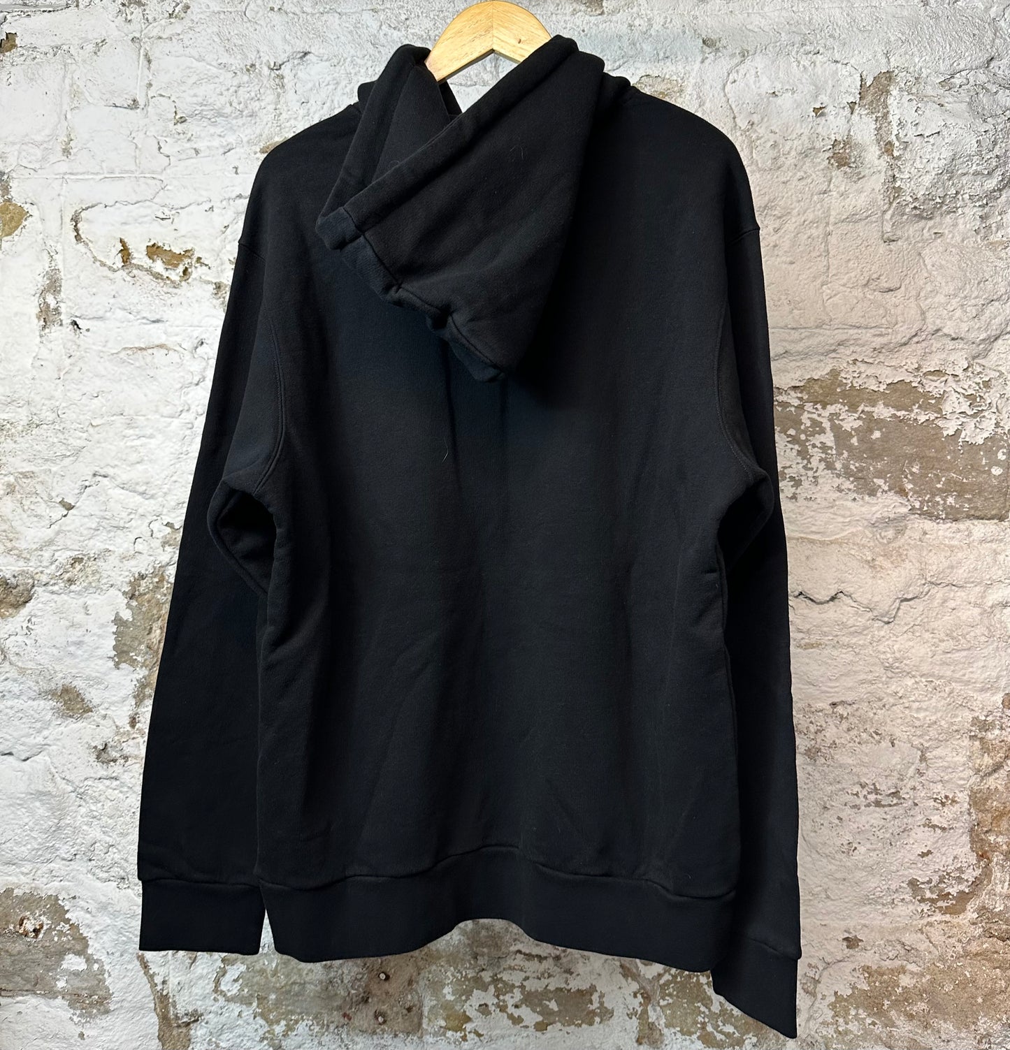 Palm Angels Blue Spray NY Hoodie Black Sz L