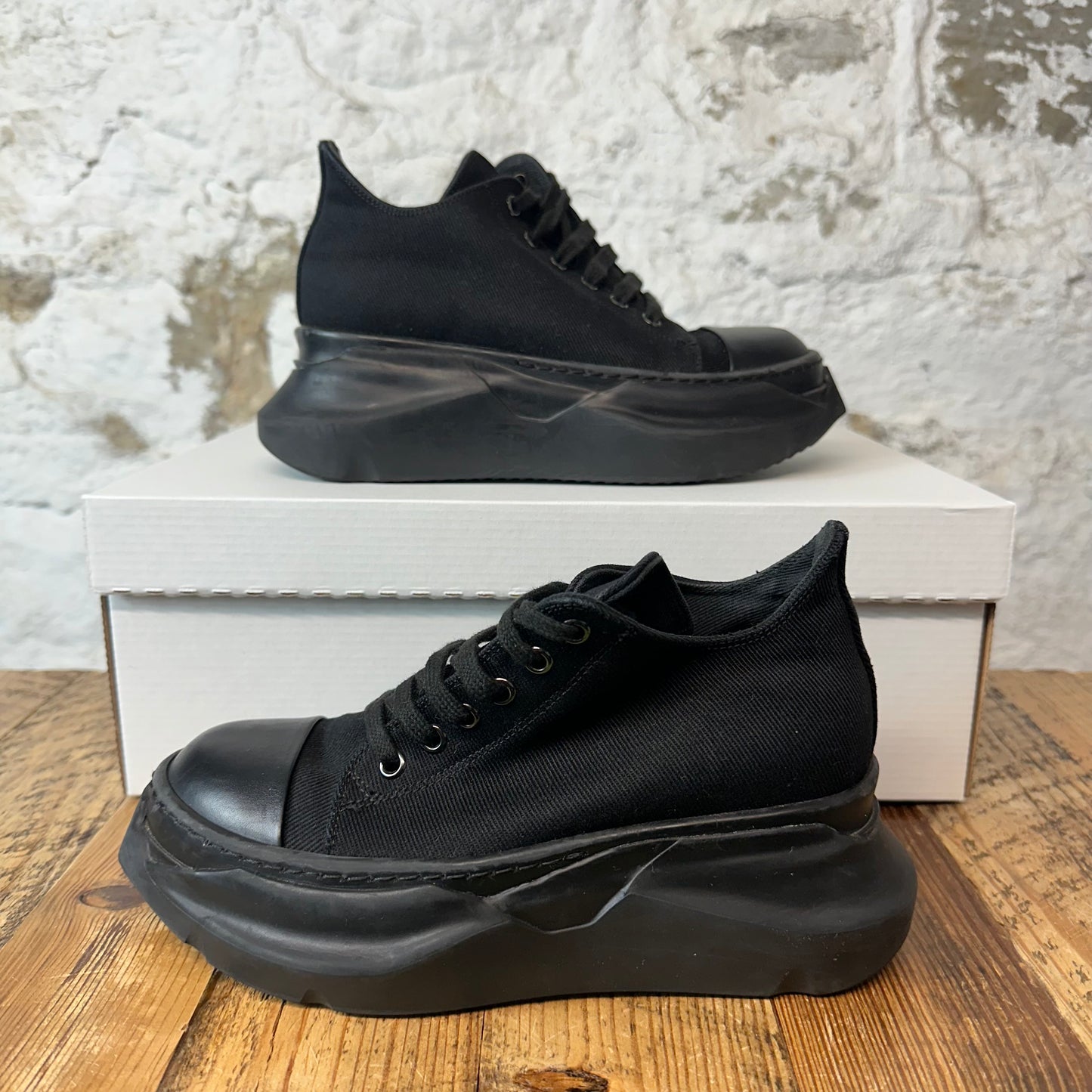 Rick Owens Black Abstract Low Sz 4 (35) No Box