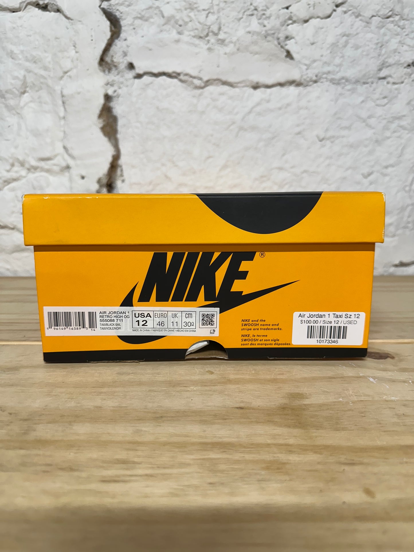 Air Jordan 1 High Taxi Sz 12