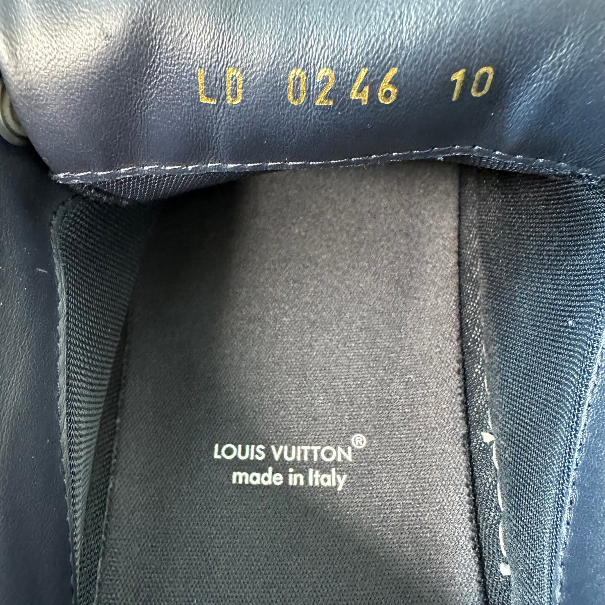 Louis Vuitton Dark Wash Monogram Tilted Sneaker Sz 11.5 (10LV)