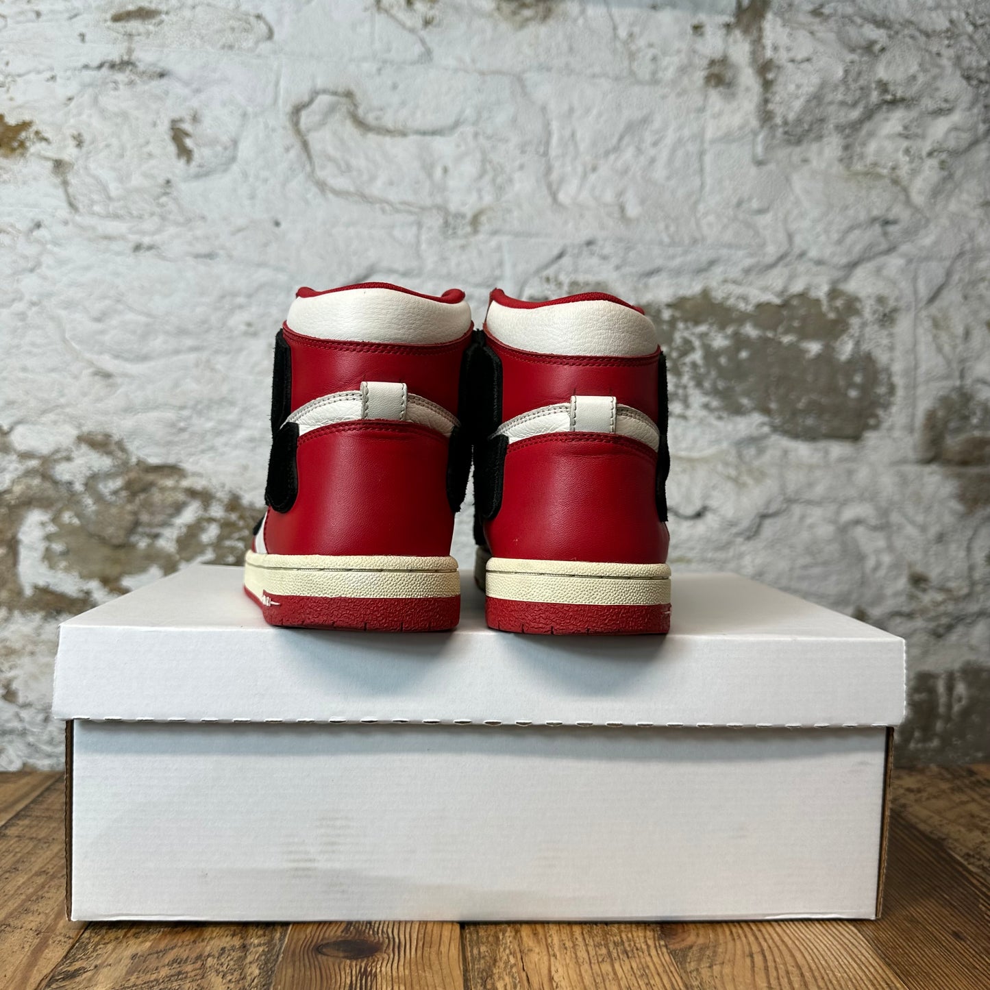 Amiri High Black Skeleton Red White Sneaker Sz 9 (42)