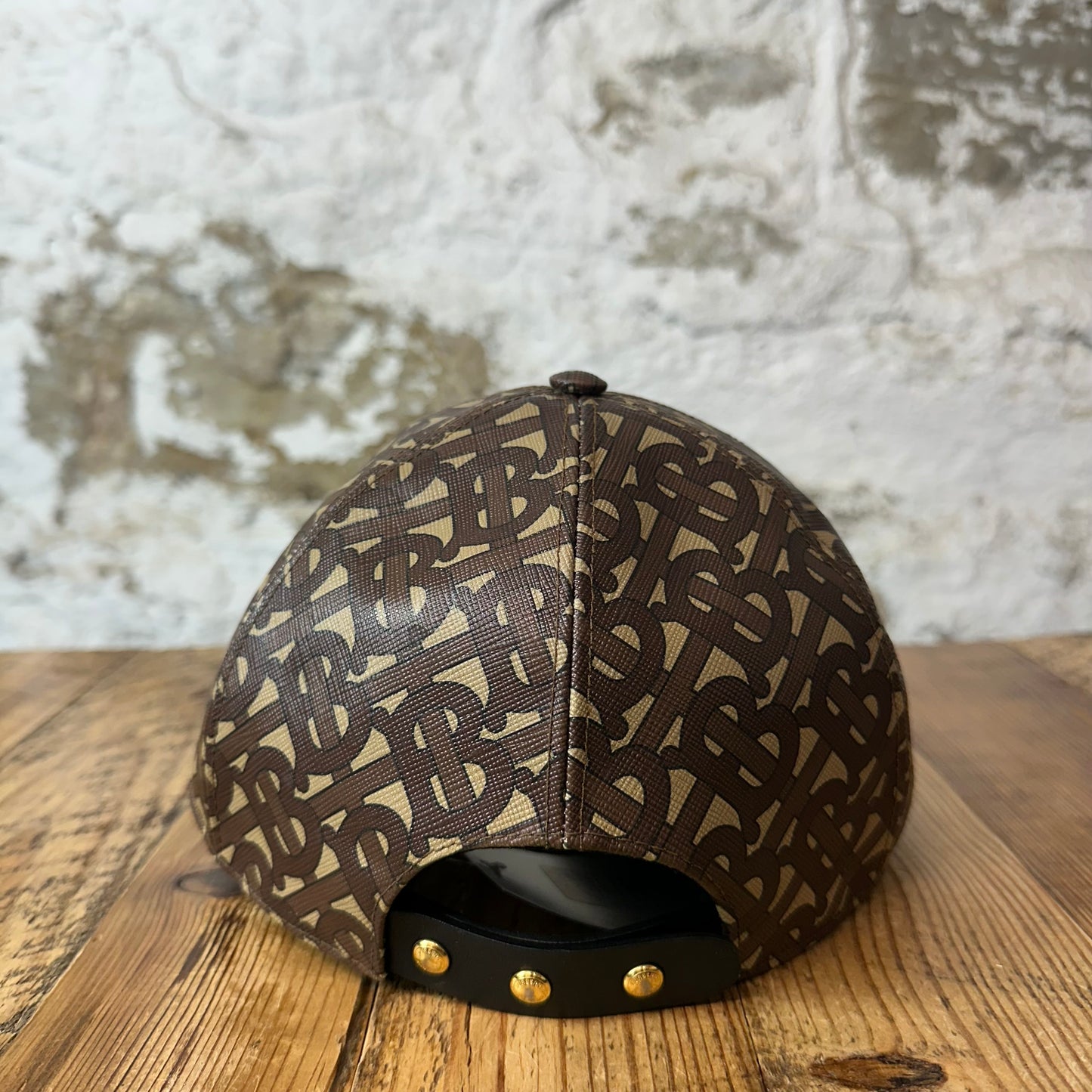 Burberry Brown TB AOP Logo Hat Sz L