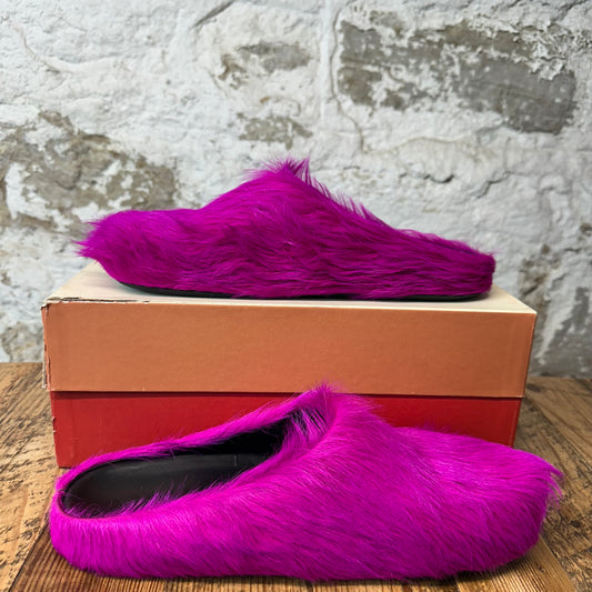 Marni Fussbett Sabot Pink Fur Mule Sz 12 (45)
