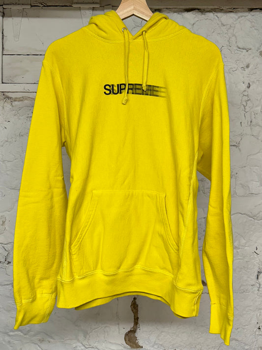 Supreme Motion Logo Yellow Hoodie Sz M