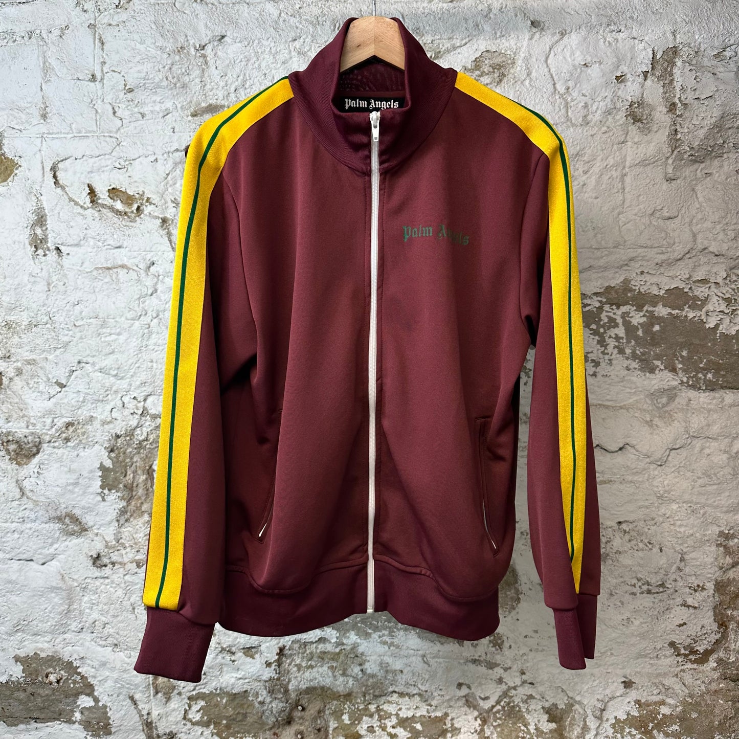 Palm Angels Maroon Track Jacket Sz L