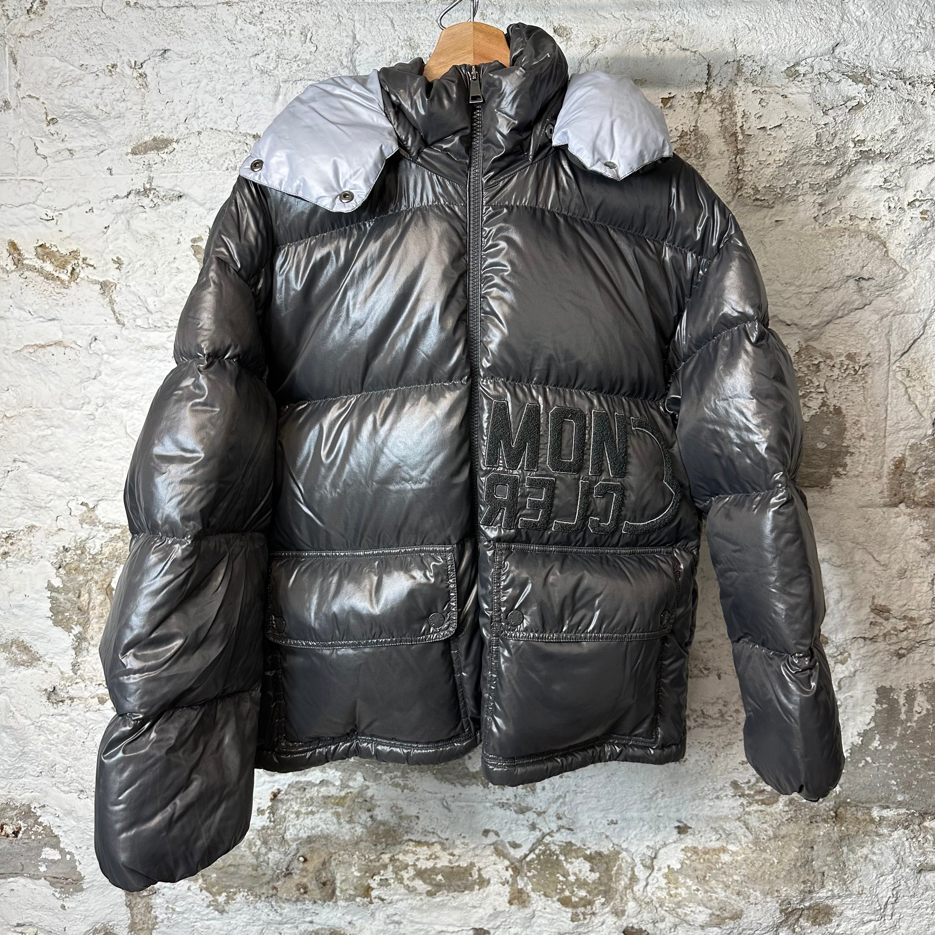 Moncler Abbaye Guibbotto Grey Puffer Jacket Sz M (3)