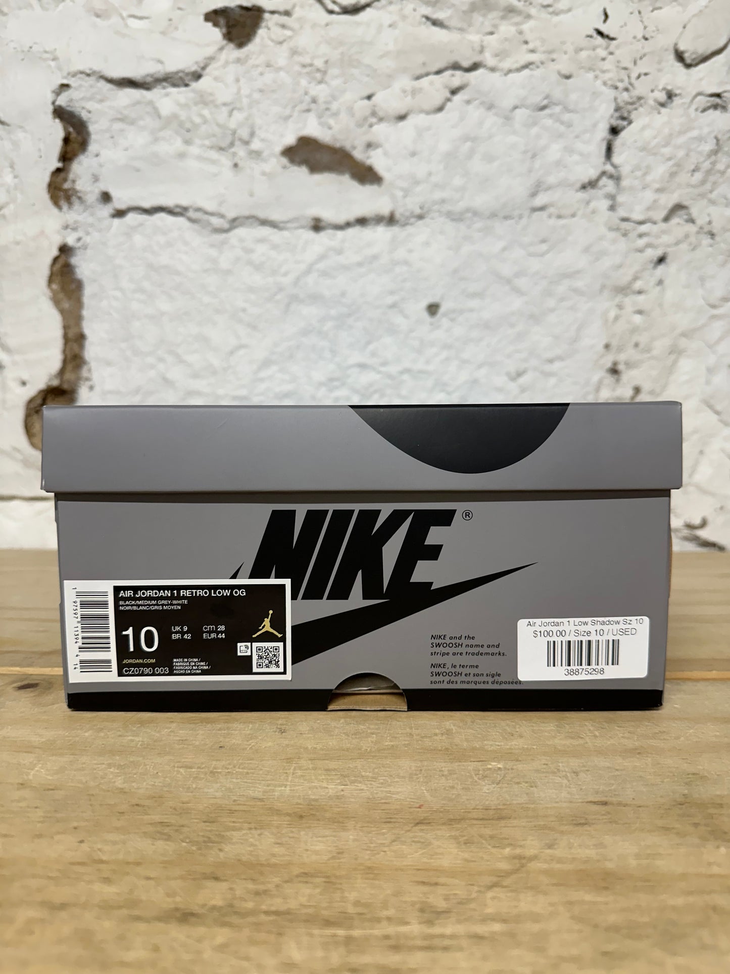 Air Jordan 1 Low Shadow Sz 10