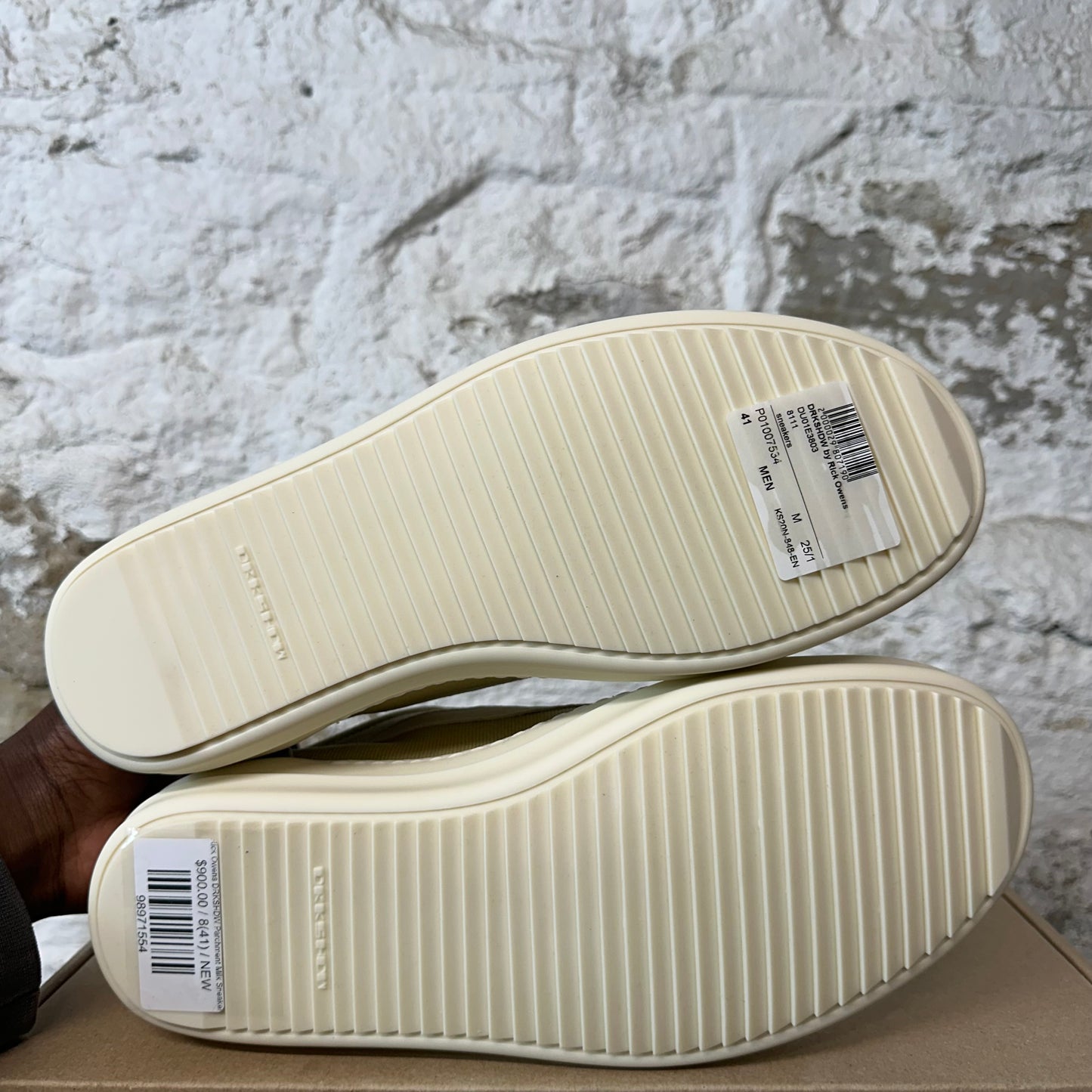 Rick Owens DRKSHDW Parchment Milk Sneaker DS