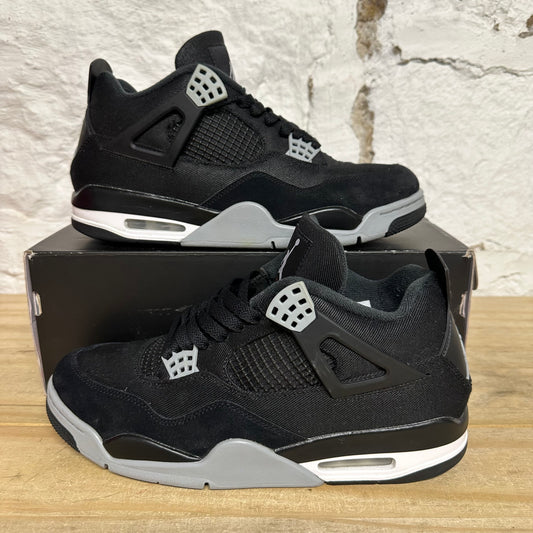 Air Jordan 4 Black Canvas Sz 11