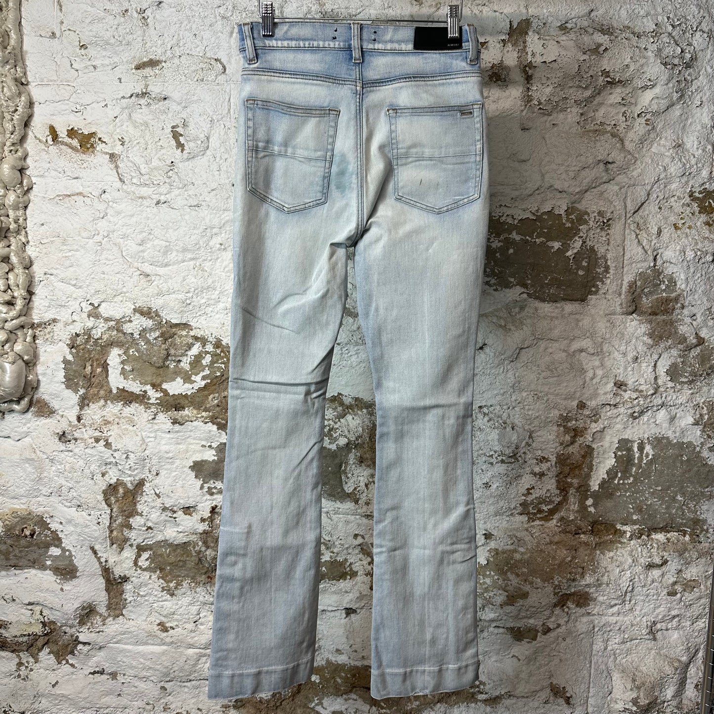 Amiri Plain Light Blue Flare Denim Jeans Sz 28