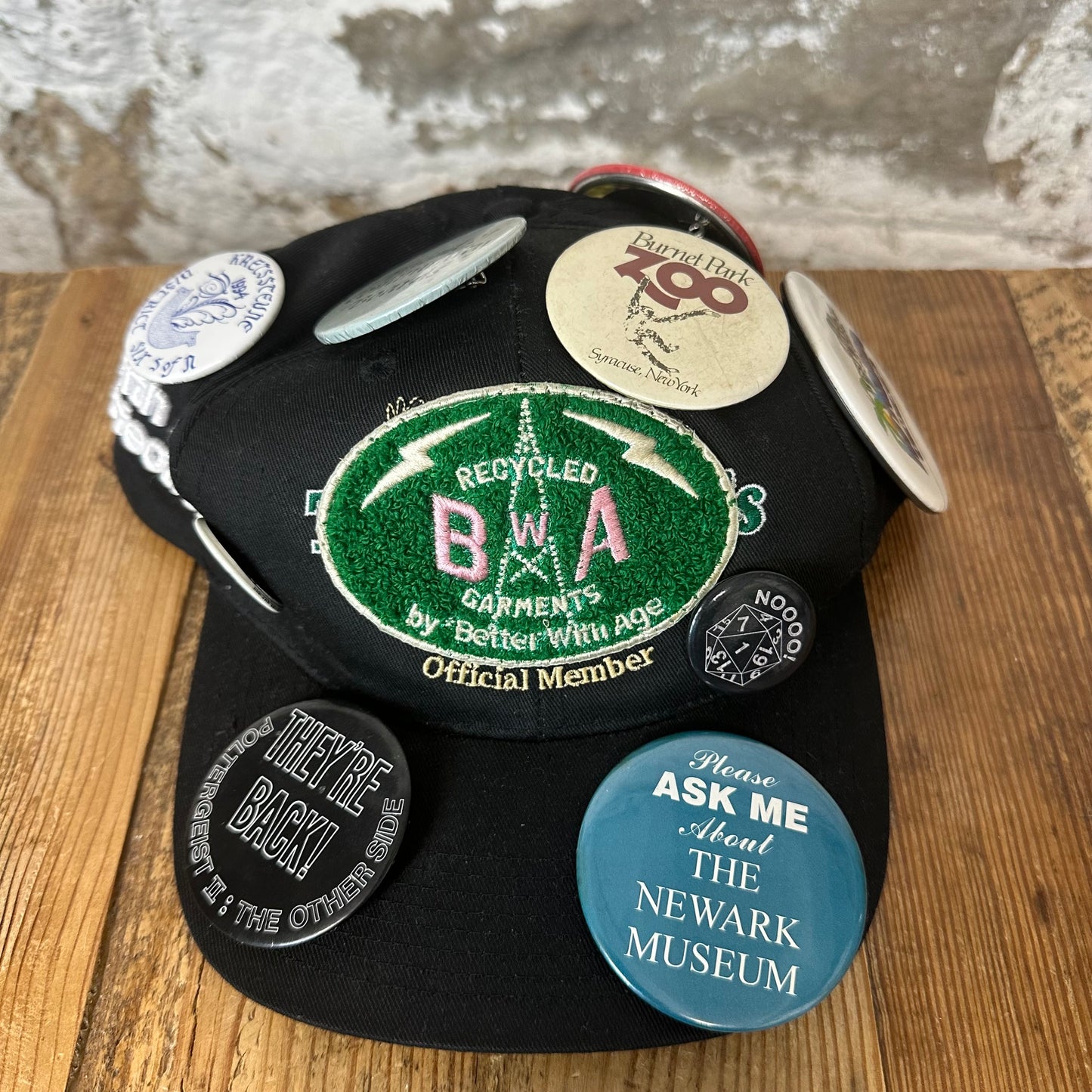 Better With Age Pins Black Carpice Hat