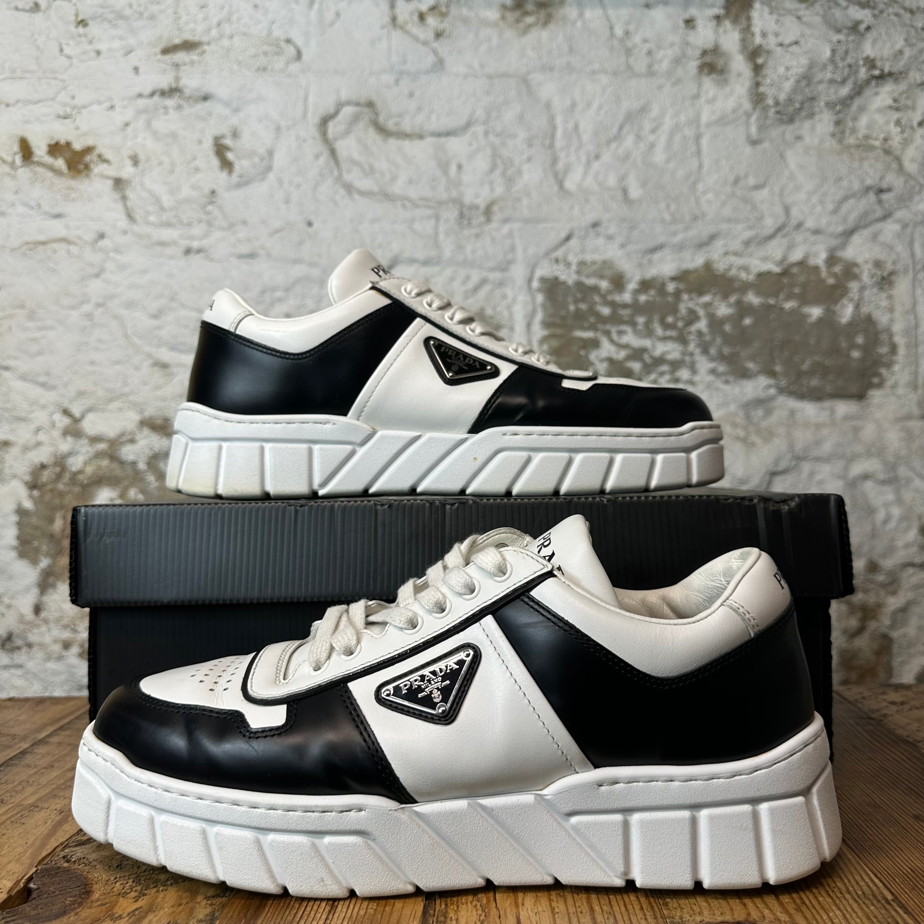 Prada Black White Platform Sneaker Sz 10