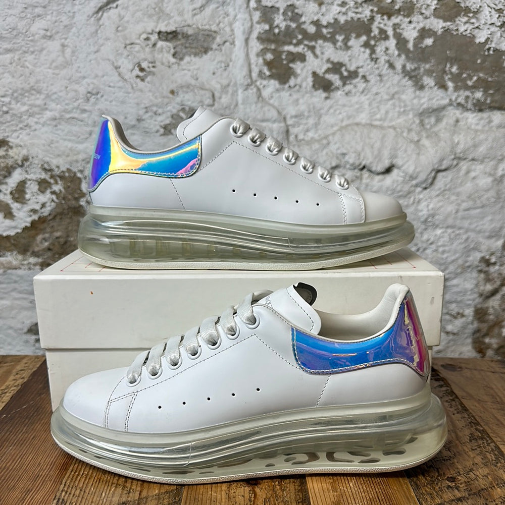 Alexander Mcqueen Iridescent Tab White Sneaker Sz 7 (40)