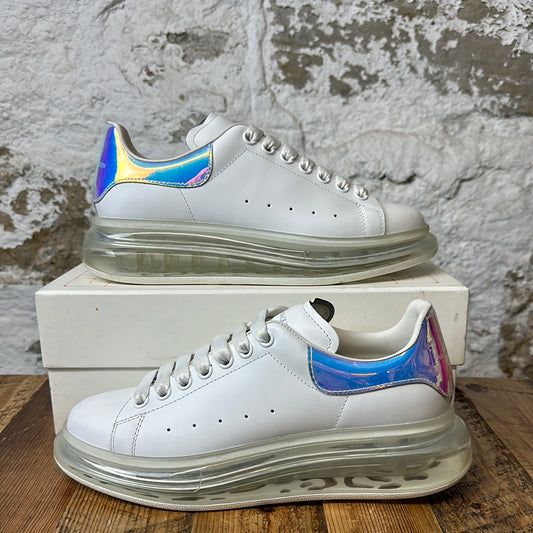 Alexander Mcqueen Iridescent Tab White Sneaker Sz 7 (40)