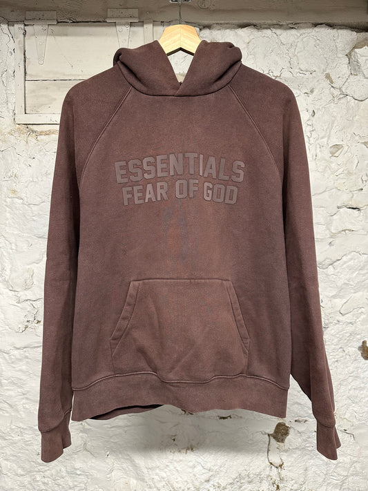 Fear of God Essentials Plum Hoodie Sz S