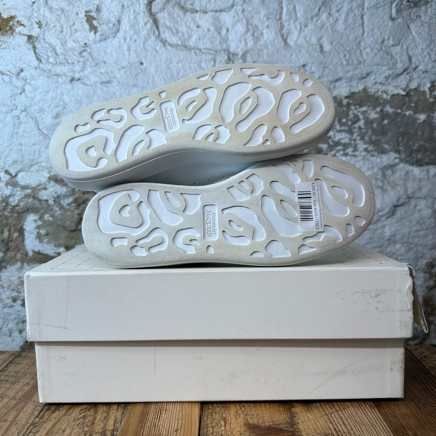 Alexander Mcqueen Gold Tab White Sneaker Sz 8 (41)