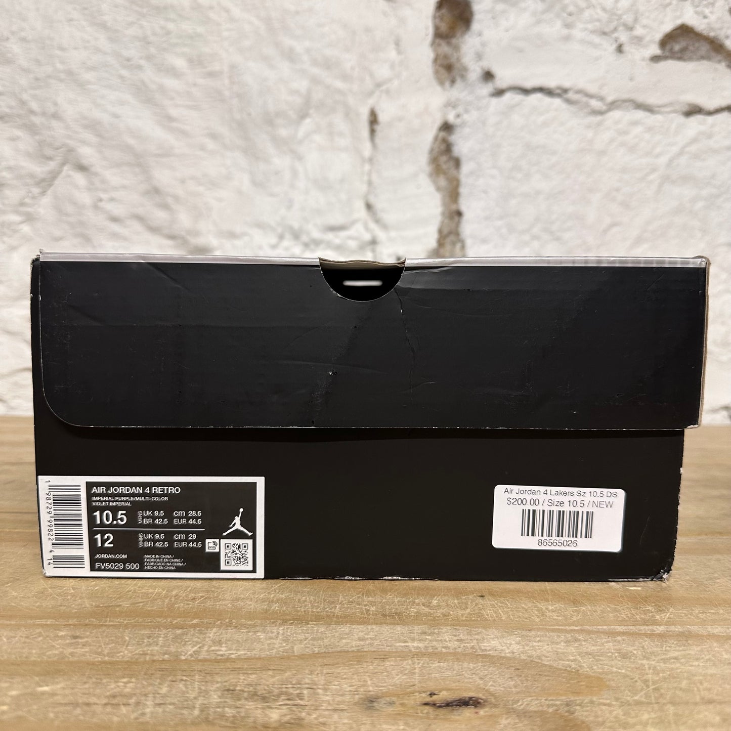Air Jordan 4 Lakers Sz 10.5 DS