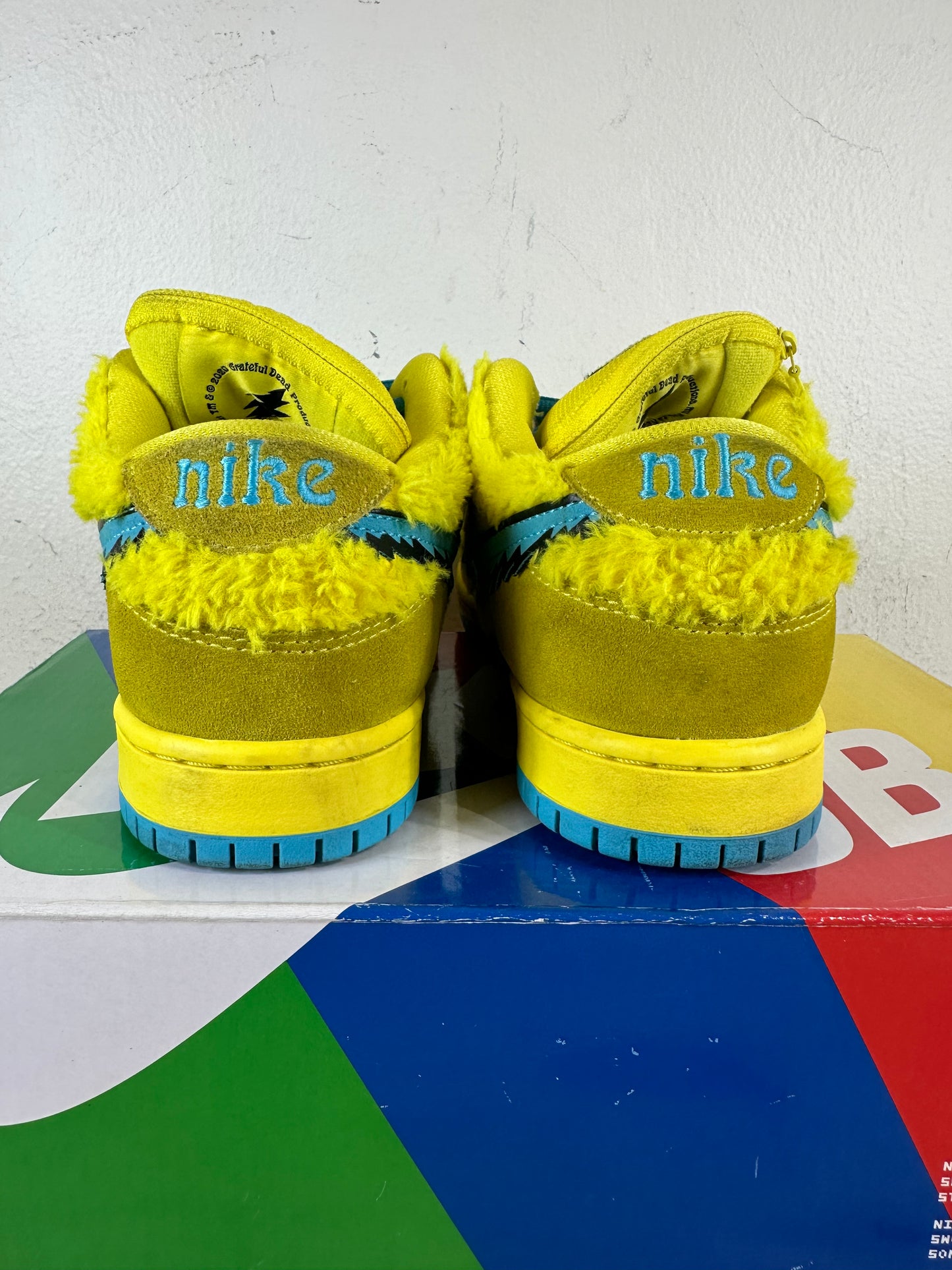 Nike SB Dunk Low Grateful Dead Bears Opti Yellow Sz 8