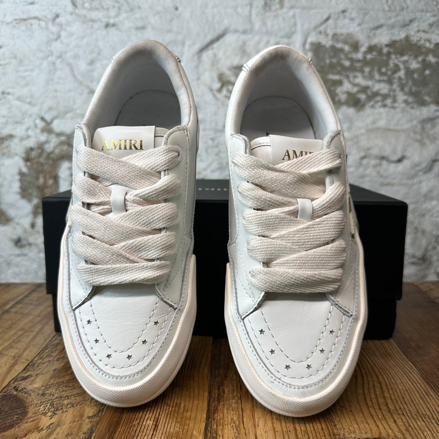 Amiri Sunset Skate White Leather Sneaker Sz 7 (40)
