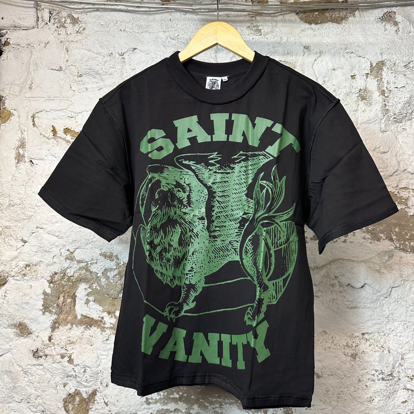 Saint Vanity Green Griffin Black T-shirt