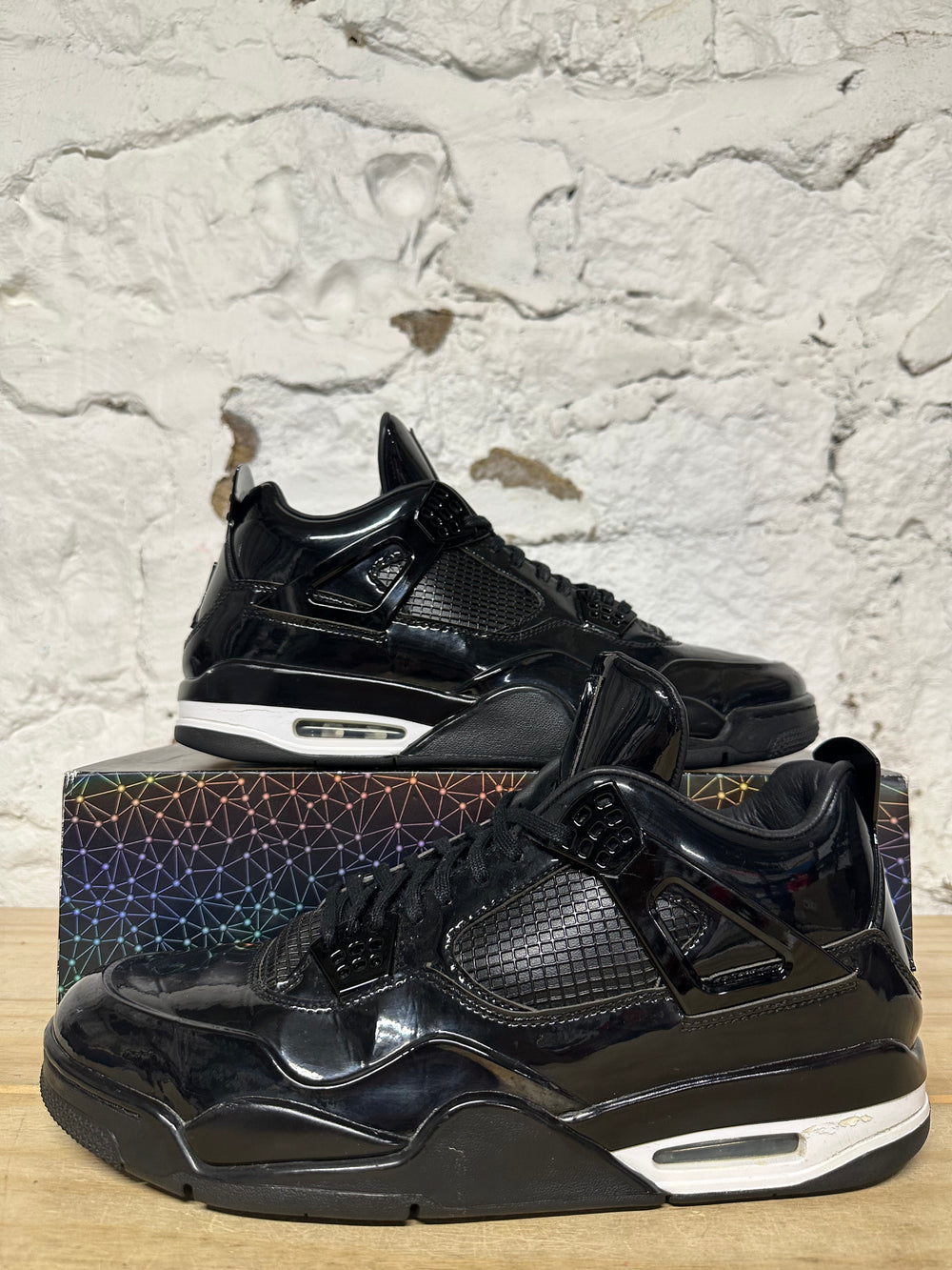 Air Jordan 11Lab4 Black Patent Sz 14