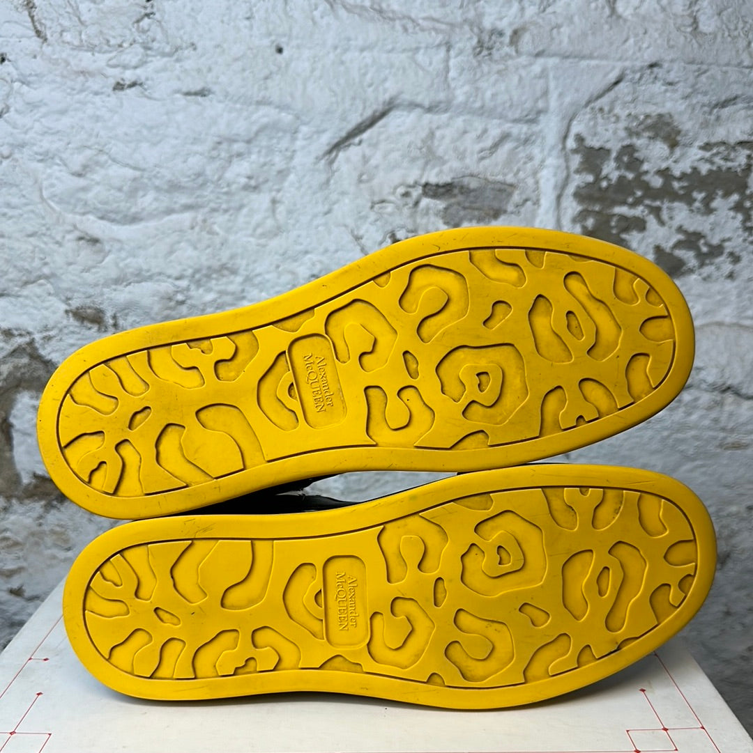 Alexander Mcqueen Nappa Joey Black Yellow Sz 11 (44)