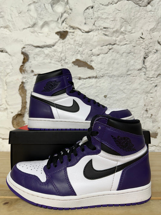 Air Jordan 1 High Court Purple White Sz 9