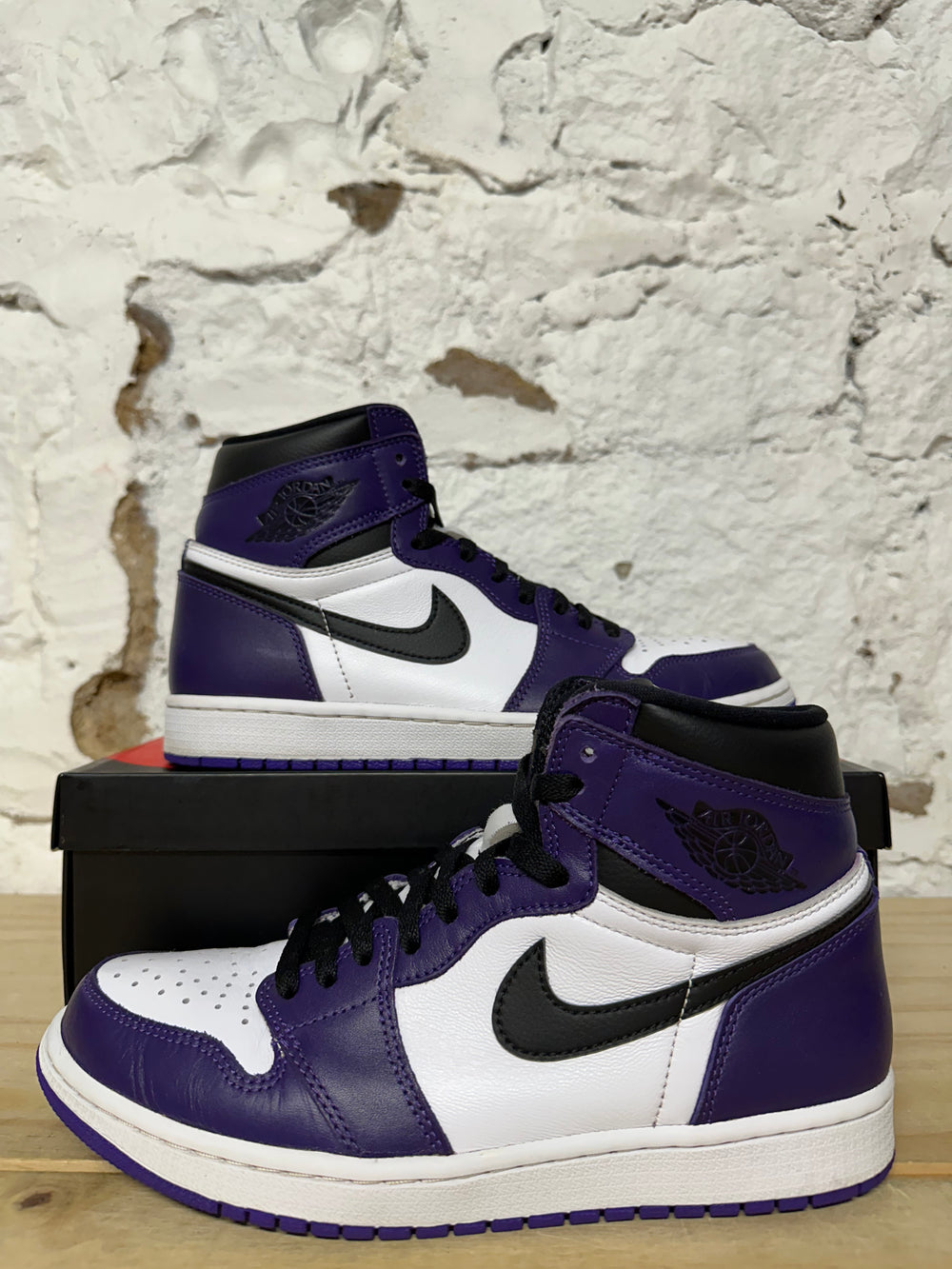 Air Jordan 1 High Court Purple White Sz 9