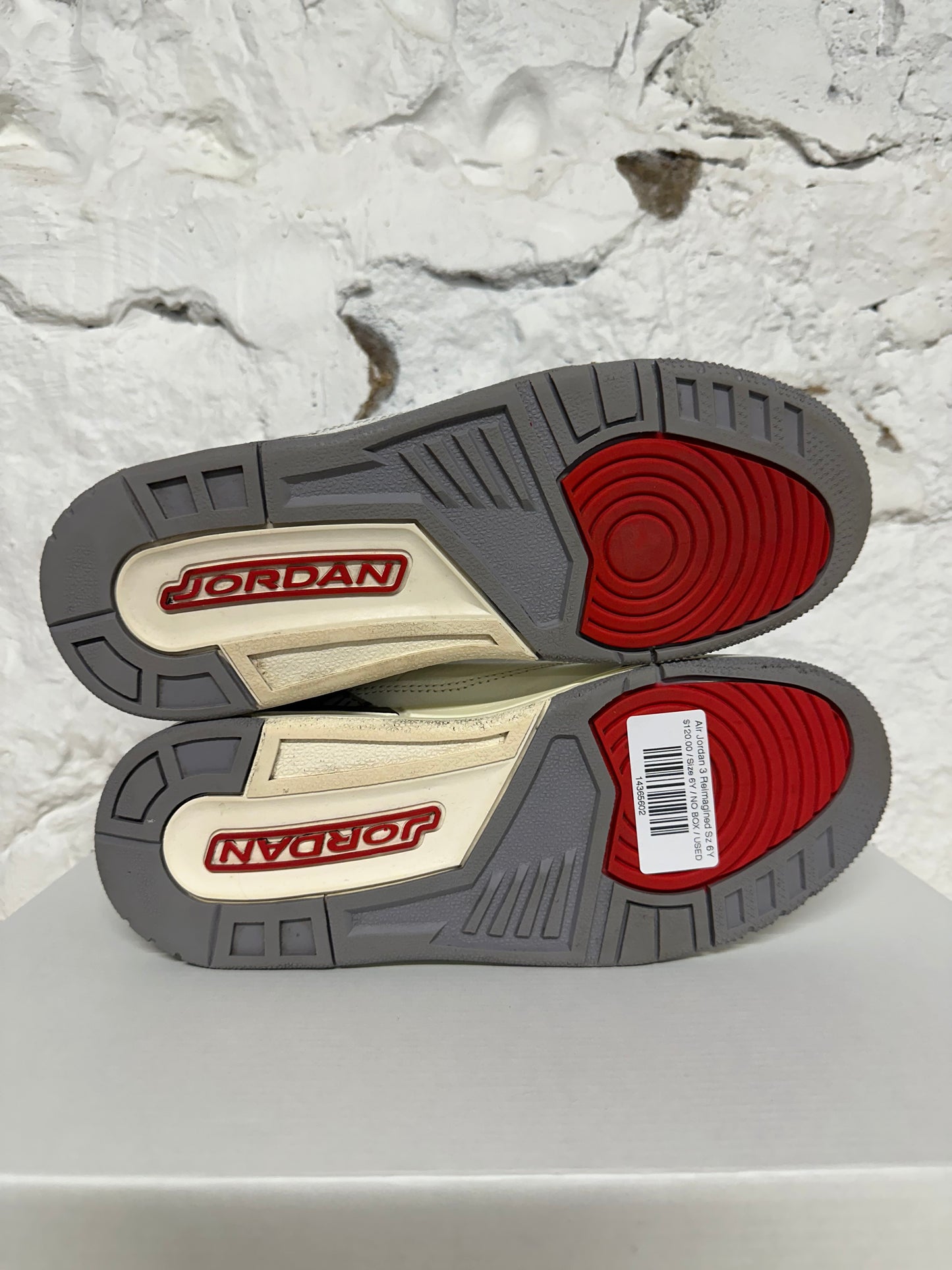 Air Jordan 3 White Cement Reimagined Sz 6Y