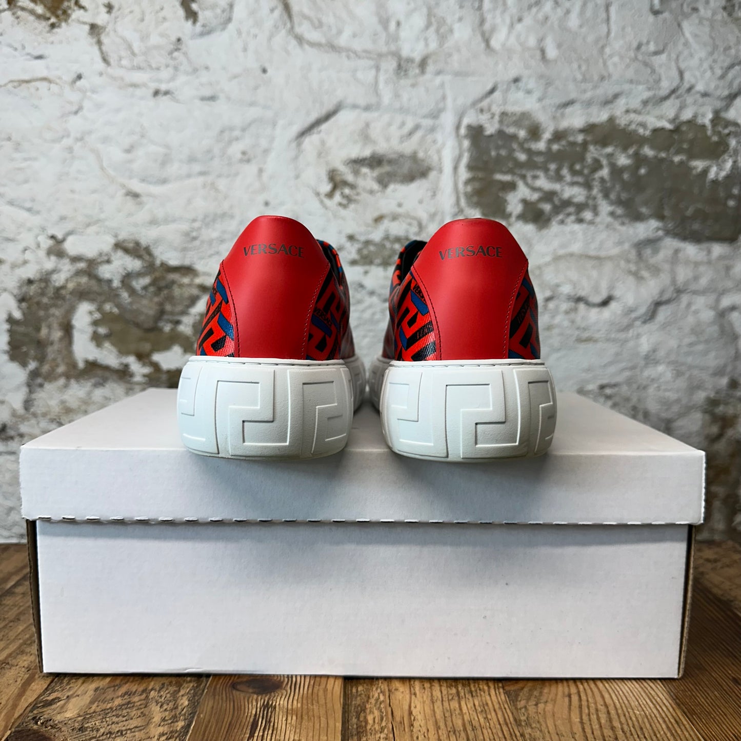 Versace La Greca Red White Sneaker Sz 10 (43)