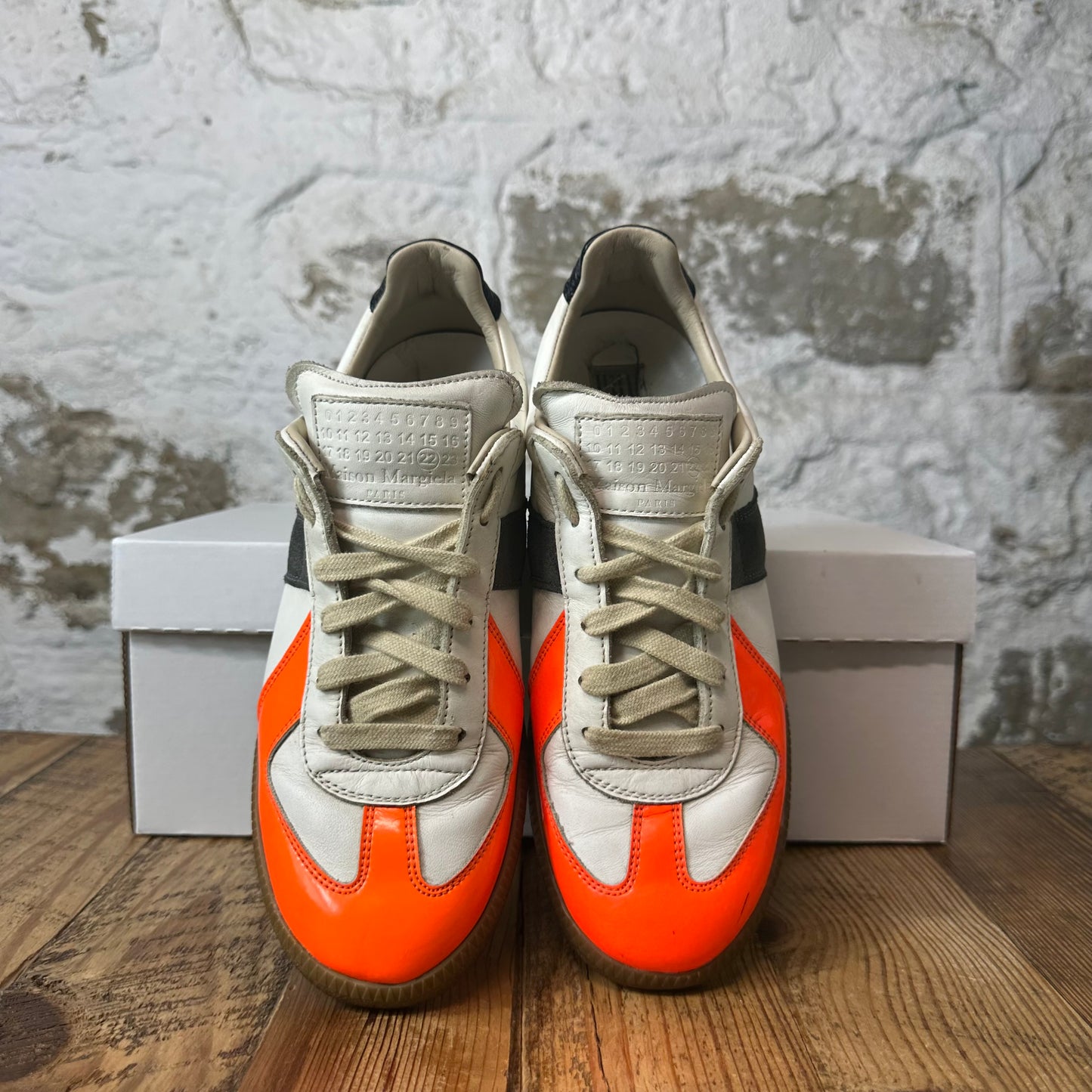 Maison Margiela Replica Grey White Orange Sneaker Sz 6.5 (39)